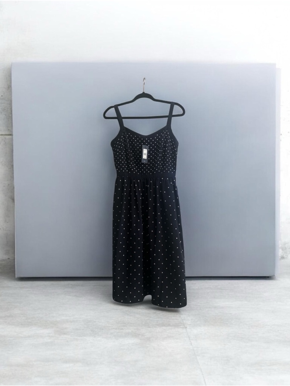 Tommy Hilfiger Navy Blue Polka Dot Ruffle Dress